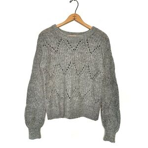Abercrombie | Gray Blouson Sleeve Alpaca Blend Sweater Size Medium